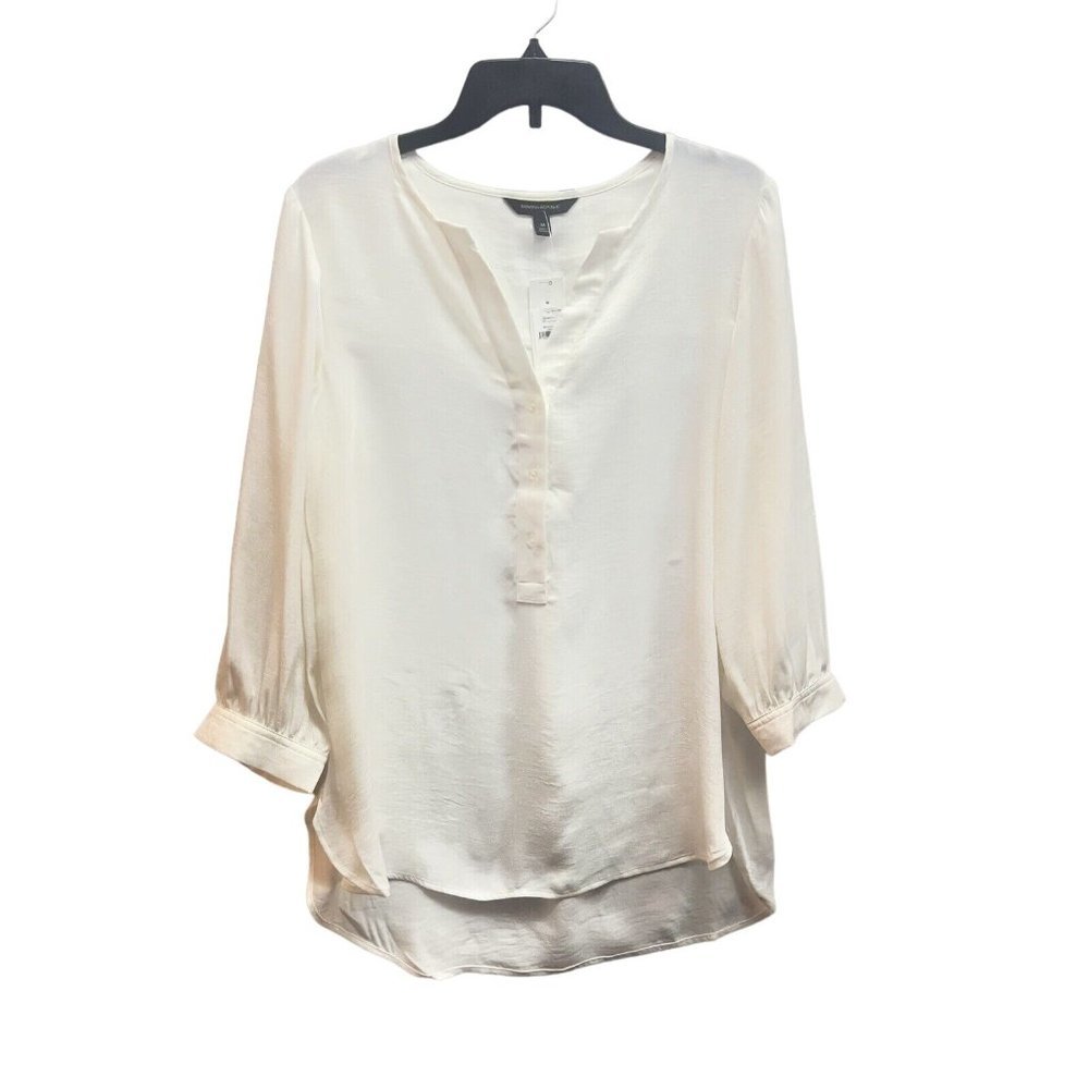 Woman Button Long Sleeve Satige n BeiBanana Republic Size XS New